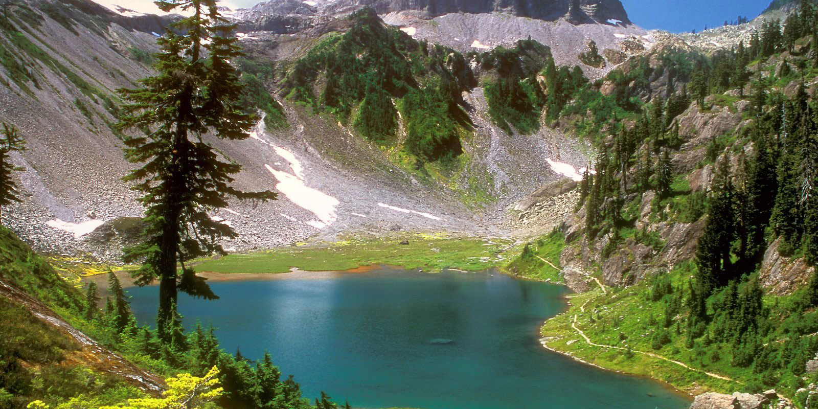 Lago en zona montañosa. Ejemplo 2